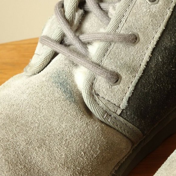 Unisex UGG NEUMEL Suede Lace Up Ankle Boots 1017320K Gray Size 6 Kids - Picture 5 of 12
